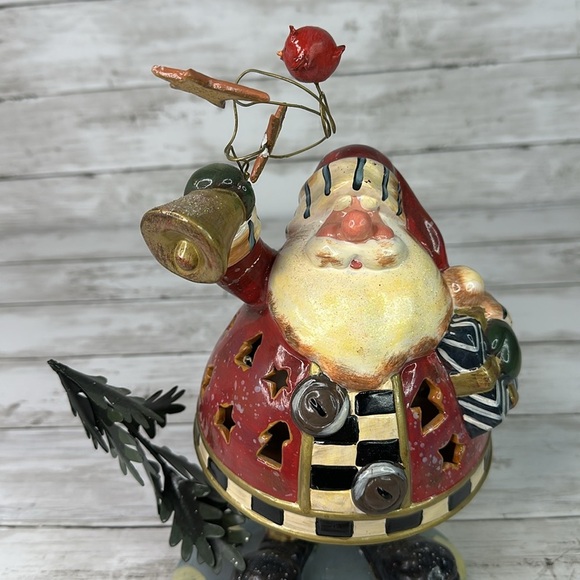 SANTA METAL TEA Light vintage whimsical Christmas decor - Picture 6 of 6